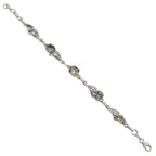 Green Amethyst sportsday Featherlight Light Green 92.5 Silver Links Bracelet