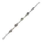 Green Amethyst sportsday Featherlight Light Green 92.5 Silver Links Bracelet
