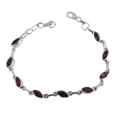 Garnet July Start Summer Sale Tiny Red 925 Silver Links Bracelet