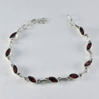 Garnet July Start Summer Sale Tiny Red 925 Silver Links Bracelet