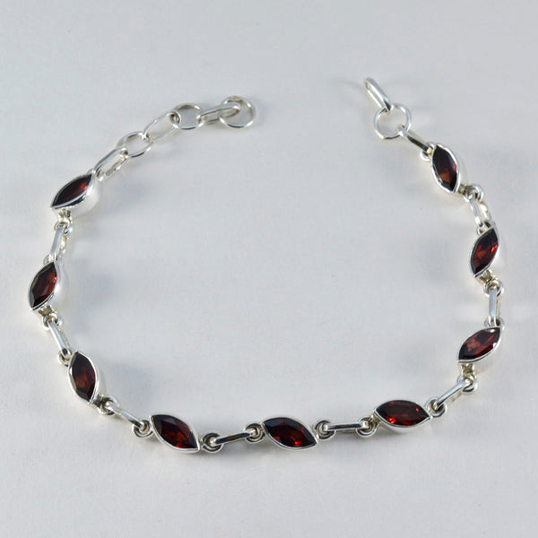 Granaat juli start zomeruitverkoop kleine rode 925 zilveren schakelarmband