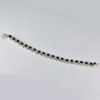 Garnet Labour Day Eye-catching Red 925 Silver Tennis Bracelet