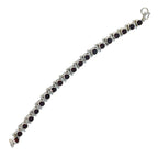 Garnet Labour Day Eye-catching Red 925 Silver Tennis Bracelet
