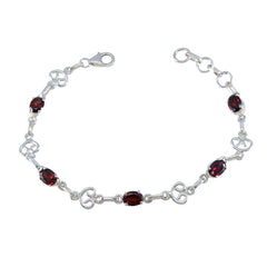 Granat LGBT History Month Schlankes rotes Silbergliederarmband