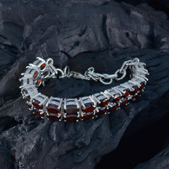 Bracelet tennis en argent sterling rouge accrocheur « Journée de l'amour pour votre animal de compagnie » avec grenat