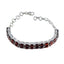 Garnet Love Your Pet Day Eye-catching Red Sterling Silver Tennis Bracelet