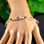 Garnet Lunar New Year Minimal Red 925 Silver Tennis Bracelet