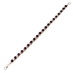 Garnet March Madness Minimal Red Sterling Silver Tennis Bracelet