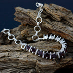 Garnet Mardi Gras/Carnival Minimal Red 925 Silver Tennis Bracelet