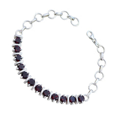 ガーネット マルディグラ/カーニバル ミニマルレッド 925シルバー テニスブレスレット