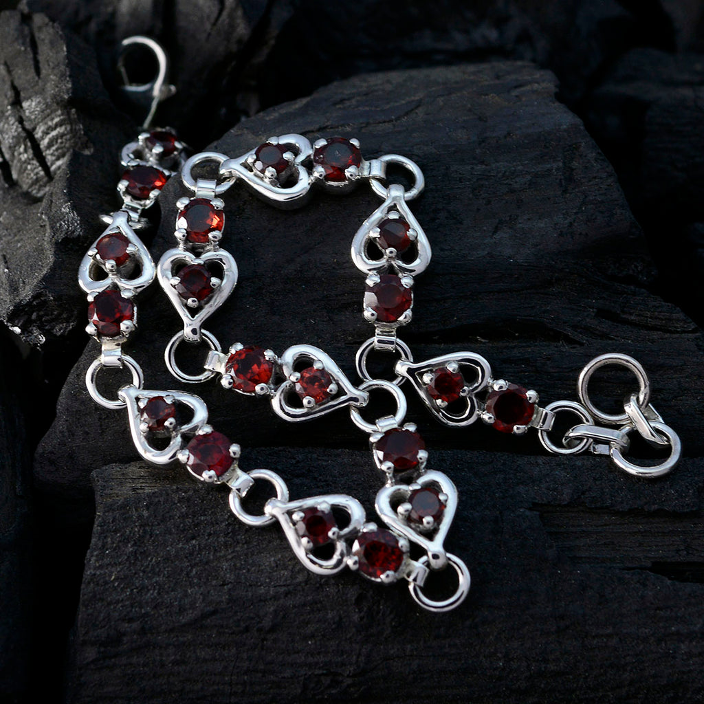 Garnet Marketing Creators Day Tiny Red Silver Links Bracelet