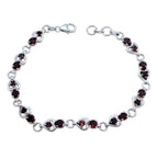 Garnet Marketing Creators Day Tiny Red Silver Links Bracelet