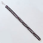 Garnet Meaningful Edgy Red Sterling Silver Links Bracelet
