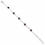 Garnet Melbourne Cup Minimalist Red 925 Silver Chain Bracelet