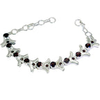 Garnet Men's Day Versatile Red 925 Silver Tennis Bracelet