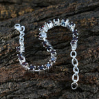 Garnet Midsummer’s Day Minimal Red Silver Tennis Bracelet