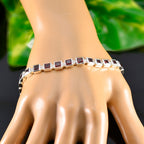 Garnet New Year's Day Classic Red Sterling Silver Tennis Bracelet