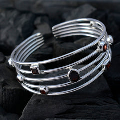 ガーネット ノッティングヒル カーニバル エッセンシャル レッド シルバー カフブレスレット