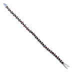 Garnet Nut Day Minimal Red 925 Silver Tennis Bracelet