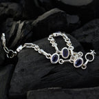 Iolite Oktoberfest Munich Delicate Blue Sterling Silver Links Bracelet