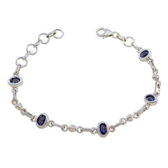Iolite Oktoberfest Munich Delicate Blue Sterling Silver Links Bracelet