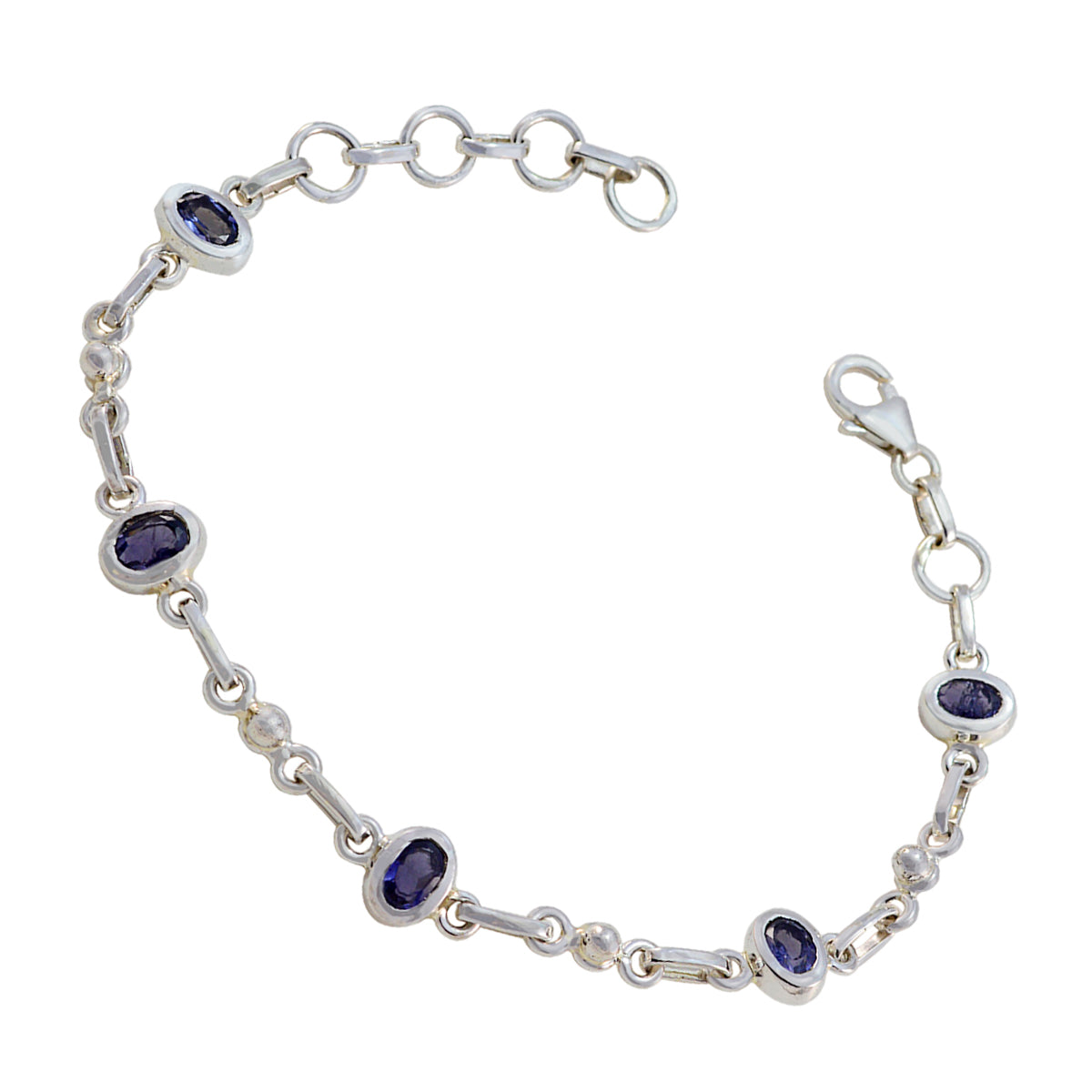 Iolite Oktoberfest München Delicate Blauwe Sterling Zilveren Schakelarmband Secundaire afbeelding