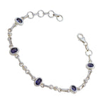 Iolite Oktoberfest Munich Delicate Blue Sterling Silver Links Bracelet