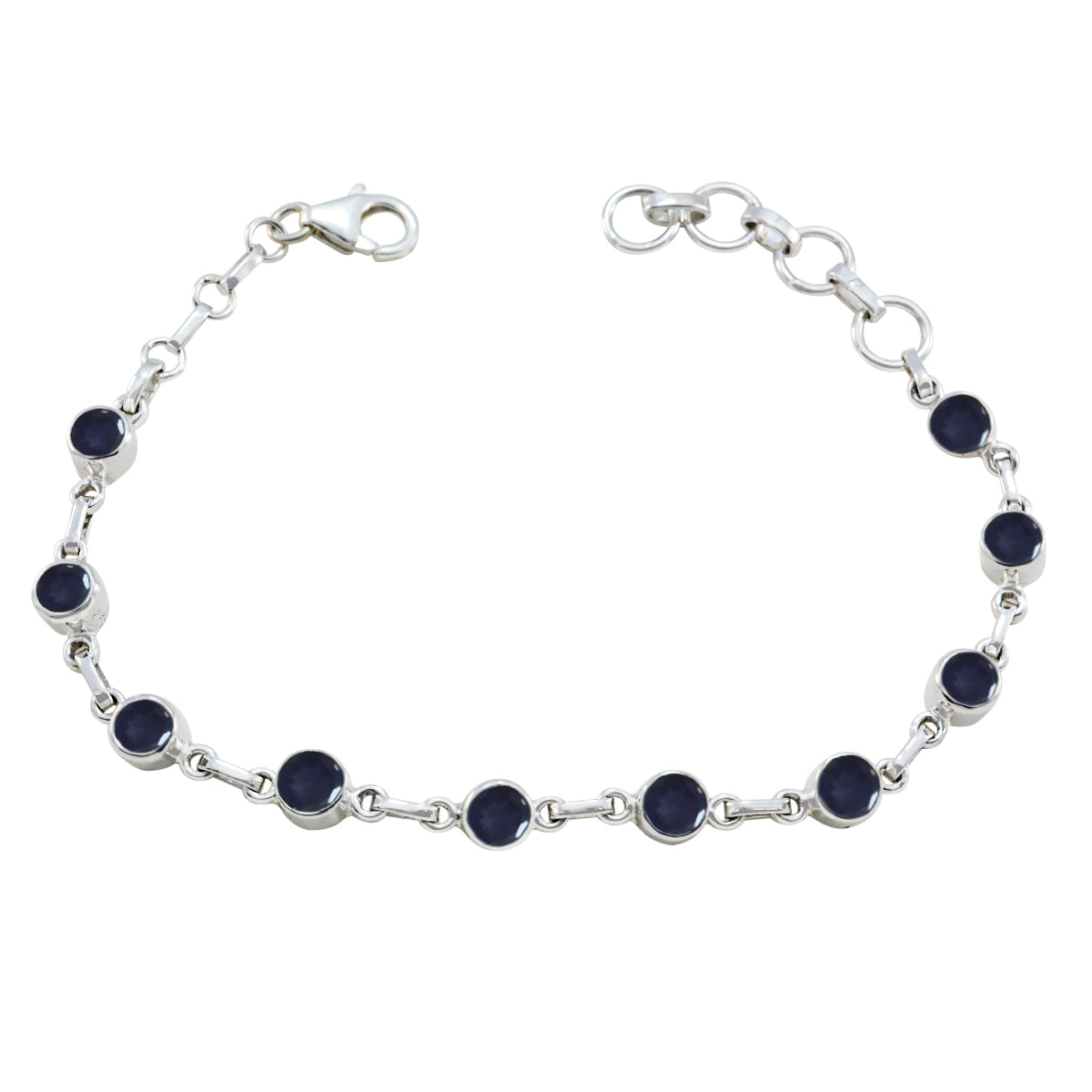 Iolite Oktoberfest Stuttgart Dainty Blue 925 Silver Links Bracelet