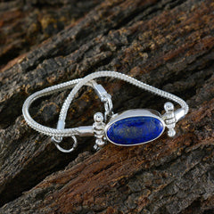 Lapis Lazuli Parents Day Featherlight Blue 925 Silver Chain Bracelet