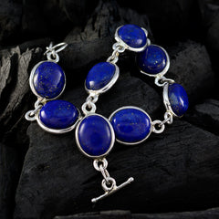 Lapis Lazuli Party Tiny Blue Sterling Silver Links Bracelet