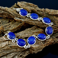 Lapis Lazuli Party Tiny Blue Sterling Silver Links Bracelet