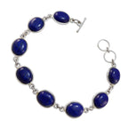 Lapis Lazuli Party Tiny Blue Sterling Silver Links Bracelet