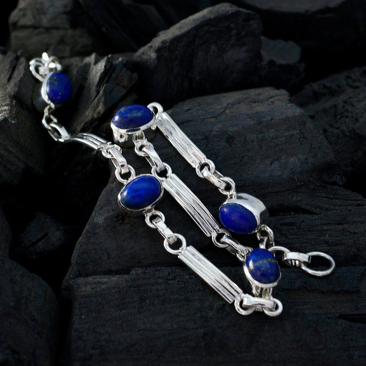 Lapis Lazuli Pentecost  Sunday? Featherlight Blue 925 Silver Links Bracelet
