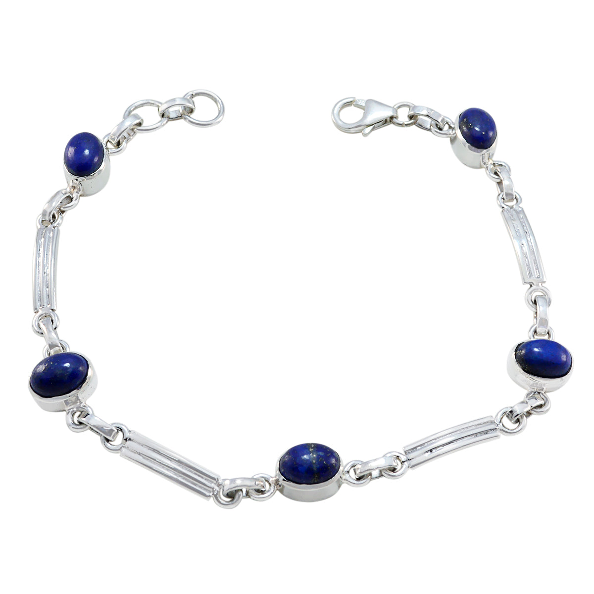 Lapis Lazuli Pentecost Sunday? Featherlight Blue 925 Silver Links Bracelet Main image