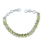 Lemon Quartz Pizza Day Classic Yellow 925 Silver Tennis Bracelet