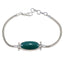 Malachite Popcorn Lovers Day Featherlight Green Silver Chain Bracelet