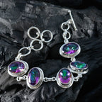 Mystic Quartz Pride CSD Berlin Classic Multi 925 Silver Links Bracelet