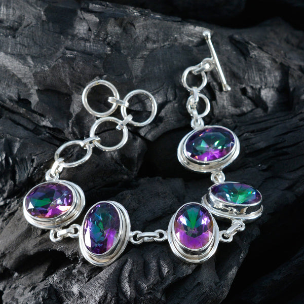 Mystic Quartz Pride CSD Berlin Classic Multi 925 Silver Links Bracelet