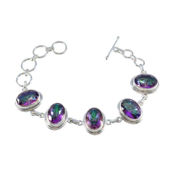 Mystic Quartz Pride CSD Berlin Classic Multi 925 Silver Links Bracelet