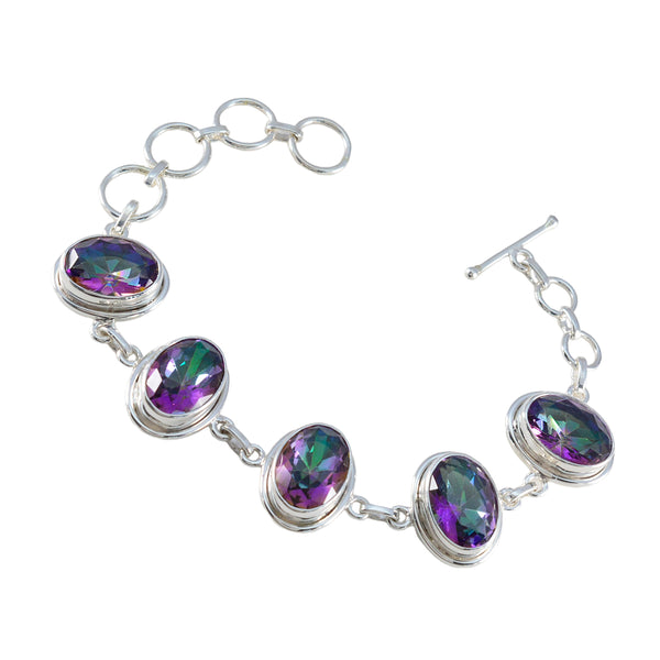 Mystic Quartz Pride CSD Berlin Classic Multi 925 Silver Links Bracelet