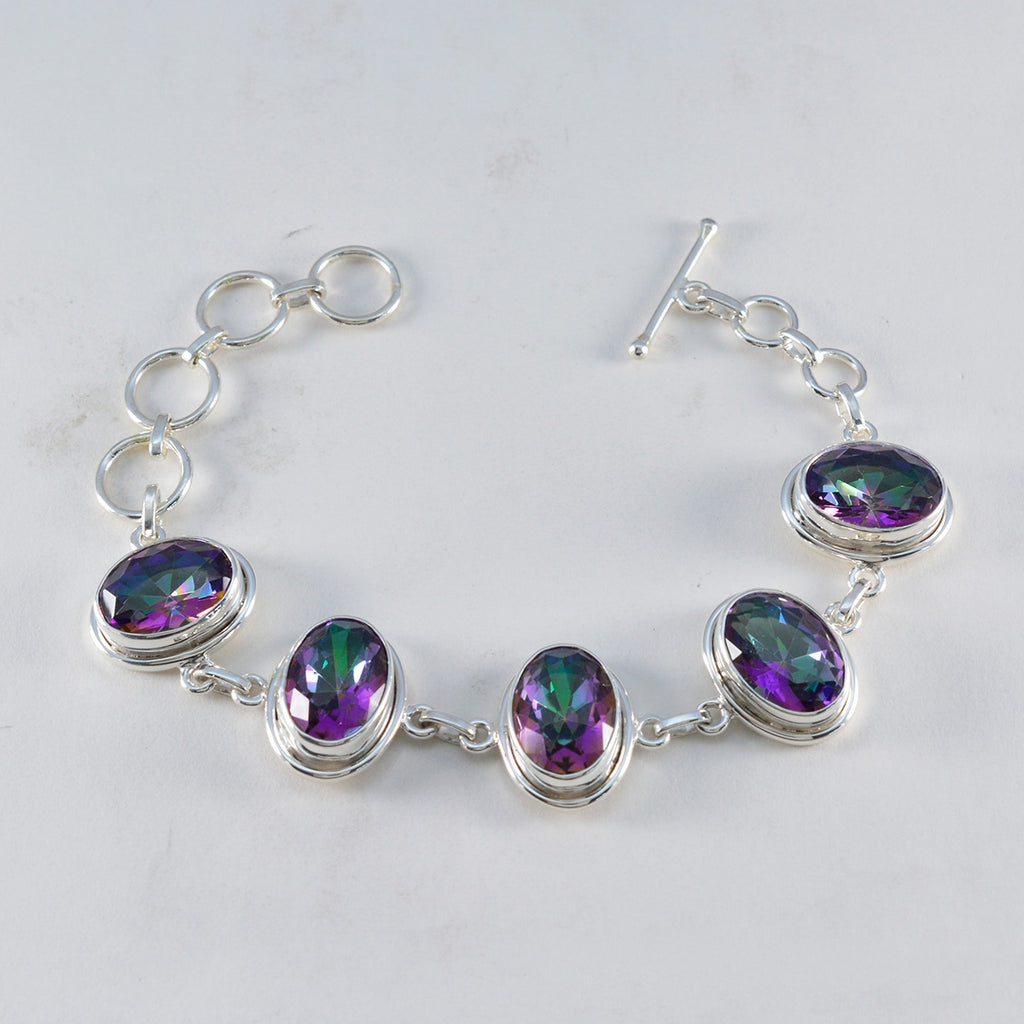 Mystic Quartz Pride CSD Berlin Classic Multi 925 Silver Links Bracelet