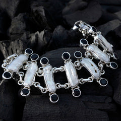 Bracelet à maillons multicolores en argent 925 avec pierres précieuses et inscription « Citrouille Day »