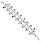 Pearl Prosecco Day Edgy White Sterling Silver Links Bracelet