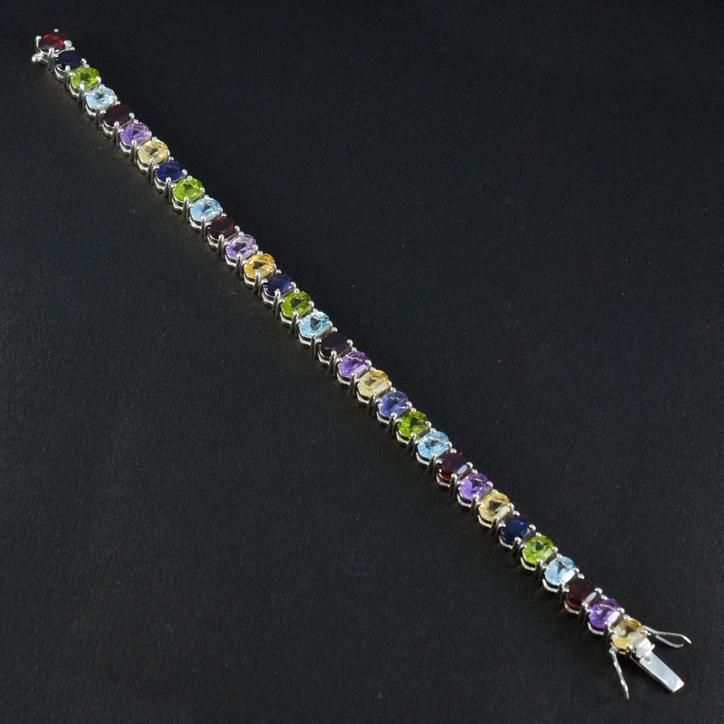 Multi Red Carpet Versatile Multi Silver Tennis Bracelet