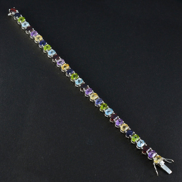 Multi Red Carpet Versatile Multi Silver Tennis Bracelet