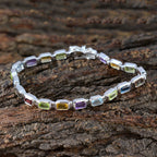 Multi Gemstone Reformation Day Minimal multicolor Sterling Silver Tennis Bracelet