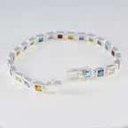 Multi Gemstone Remembrance Day Classic multicolor 925 Silver Tennis Bracelet