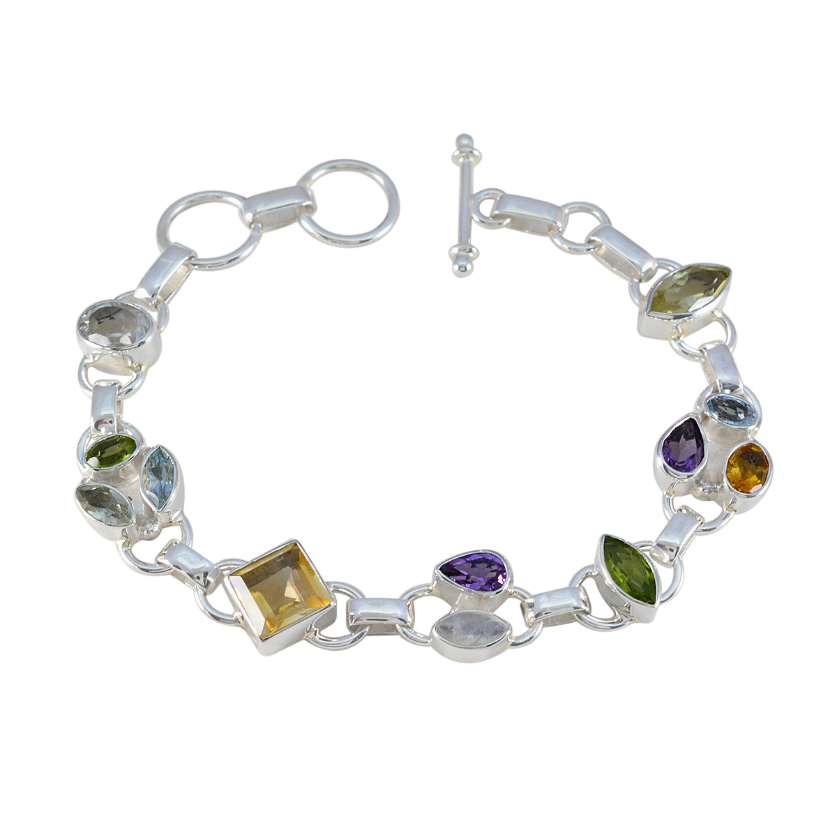 Multi Retirement Classic Multi Sterling Silver Links Bracelet Huvudsaklig produktbild