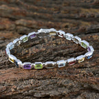 Multi Gemstone Random Act of Kindness Day Minimal multicolor Sterling Silver Tennis Bracelet