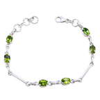 Peridot Seville Fair Delicate Green 925 Silver Links Bracelet